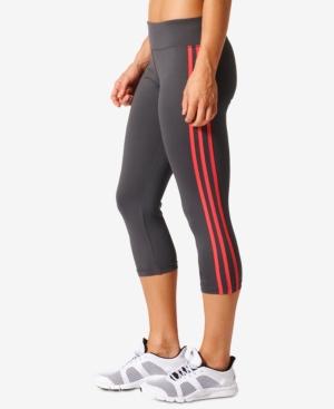 Adidas D2m Three Stripes Climalite Cropped Leggings