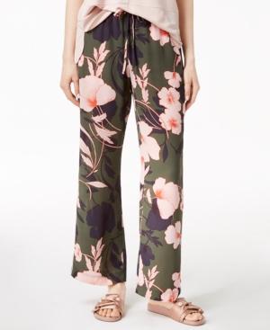 Bar Iii Floral-print Wide-leg Pants, Created For Macy's