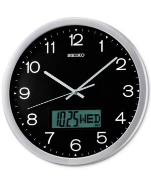 Seiko Analog-digital Silver-tone Wall Clock