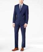 Marc New York By Andrew Marc Men's Classic-fit Stretch Dark Blue Tic Suit