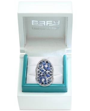 Effy Limited Edition Royale Bleu Sapphire (4-5/8 Ct. T.w.) And Diamond (5/8 Ct. T.w.) Ring In 14k White Gold, Created For Macy's