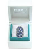 Effy Limited Edition Royale Bleu Sapphire (4-5/8 Ct. T.w.) And Diamond (5/8 Ct. T.w.) Ring In 14k White Gold, Created For Macy's