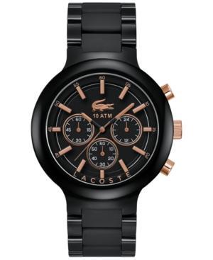 Lacoste Men's Chronograph Borneo Black Resin Composite Bracelet Watch 44mm 2010769