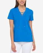 Tommy Hilfiger Lace-up Top, Created For Macy's