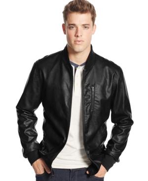 American Rag Pleather Bomber Jacket