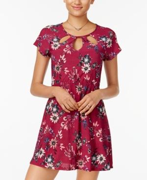 Trixxi Juniors' Cutout Fit & Flare Dress