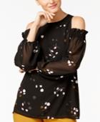 Alfani Cold-shoulder Printed Top, Created For Macy's