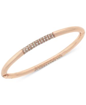 Vince Camuto Rose Gold-tone Pave Bangle Bracelet
