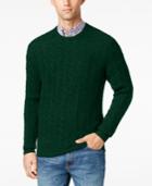 Club Room Men's Big And Tall Cable-knit Cashmere Sweater, Only At Macy's