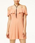 American Rag Juniors' Ruffled Cold-shoulder Dress, Created For Macy's