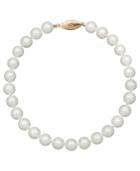 "belle De Mer Pearl Bracelet, 8"" 14k Gold Aa Akoya Cultured Pearl Strand (6-1/2-7mm)"