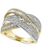 Duo By Effy Diamond Wrap Ring (1-1/4 Ct. T.w.) In 14k Yellow And White Gold