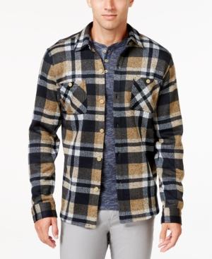 Weatherproof Vintage Men's Big And Tall Plaid Fleece Shirt Jacket