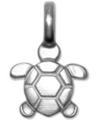 Alex Woo Mini Sea Turtle Charm In Sterling Silver
