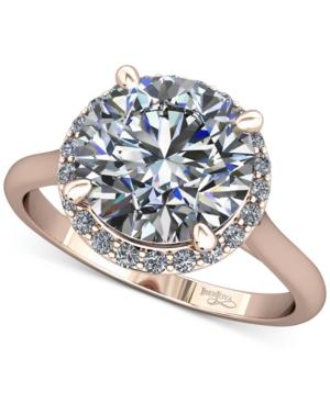 Diamond Halo Mount Setting (1/8 Ct. T.w.) In 14k Rose Gold