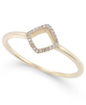 Diamond Accent Skinny Geo Ring In 14k Gold