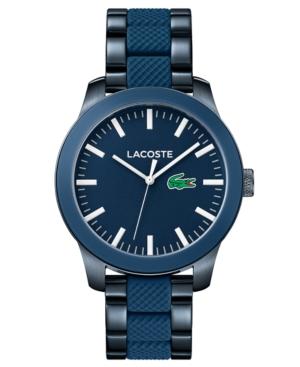 Lacoste Men's 12.12 Pinnacle Blue Stainless Steel & Silicone Bracelet Watch 43mm