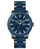 Lacoste Men's 12.12 Pinnacle Blue Stainless Steel & Silicone Bracelet Watch 43mm