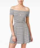 American Rag Striped Off-the-shoulder Dress, Only At Macy's