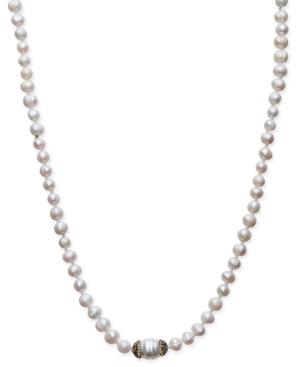 Paul & Pitu Naturally 14k Gold-plated Pave & Cultured Freshwater Pearl Cord Necklace
