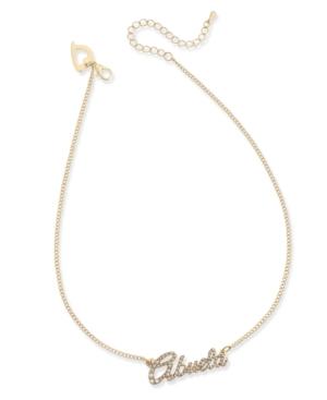 Thalia Sodi Gold-tone Pave Abuela Scripted Pendant Necklace, Only At Macy's