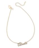 Thalia Sodi Gold-tone Pave Abuela Scripted Pendant Necklace, Only At Macy's