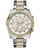 Guess Men's Chronograph Crystal Accent Two-tone Bracelet Watch 47mm U0291g4