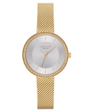 Kenneth Cole New York Ladies Gold Tone Mesh Bracelet Watch 32mm