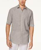 Tasso Elba Men's Linen Short-sleeve Shirt