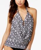 Island Escape Mar-e-sol Draped Halter Tankini Top Women's Swimsuit