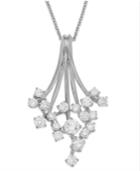 Classique By Effy Diamond Waterfall Pendant Necklace In 14k White Gold Or Gold (3/4 Ct. T.w.)