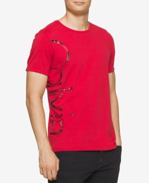 Calvin Klein Jeans Men's Distressed Foil Graphic-print T-shirt