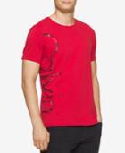 Calvin Klein Jeans Men's Distressed Foil Graphic-print T-shirt