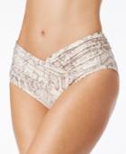 Carmen Marc Valvo Metallic Crossover High-waist Bikini Bottoms Women's Swimsuit
