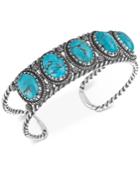 American West Turquoise Cuff Bracelet (25-3/8 Ct. T.w.) In Sterling Silver
