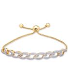Wrapped In Love Diamond Link Slider Bracelet (1 Ct. T.w.) In 14k Gold-plated Silver, Created For Macy's