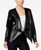 Thalia Sodi Lace-back Faux-leather Jacket, Created For Macy's