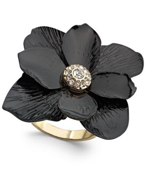 Thalia Sodi Gold-tone Crystal Flower Statement Ring, Created For Macy's