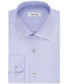 Calvin Klein Steel Men's Classic-fit Non-iron Performance Dot Dress Shirt