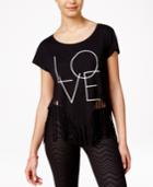 Material Girl Active Juniors' Fringe Graphic Top, Only At Macy's