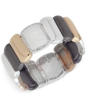 Nine West Tri-tone Pave Stretch Bracelet