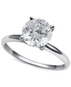 Diamond Round Solitaire Engagement Ring (1-1/2 Ct. T.w.) In 14k White Gold