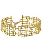 Kesi Jewels Diamond & White Topaz Accent Ladder Bracelet In 18k Gold-plated Sterling Silver
