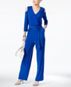 Ny Collection Off-the-shoulder Faux-wrap Jumpsuit