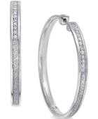 Diamond Hoop Earrings (1/3 Ct. T.w.) In Sterling Silver