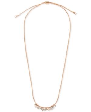 Touch Of Silver Crystal Droplets Adjustable Choker Necklace