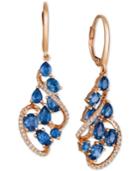 Le Vian Blueberry Sapphire (3-1/4 Ct. T.w.) & Diamond (1/3 Ct. T.w.) Drop Earrings In 14k Rose Gold