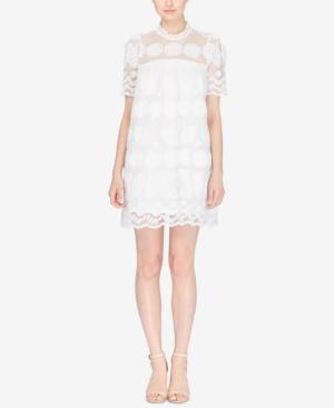 Catherine Catherine Malandrino Lemon-lace Button-back Shift Dress