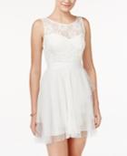 Teeze Me Juniors' Lace Tulle A-line Dress