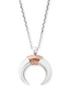Effy Men's Horn Pendant Necklace In Sterling Silver & 14k Rose Gold